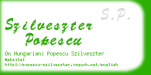 szilveszter popescu business card